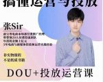 张sir的dou+投放运营课:搞懂运营与投放,全面提升账号的流量运营效率-致富资源库
