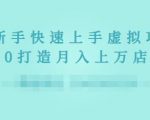 2022年虚拟项目实战指南，新手从0打造月入上万店铺-致富资源库