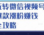 玩转微信视频号爆款涨粉赚钱全攻略，让你快速抓住流量风口，收获红利财富-致富资源库