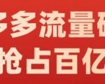 阿杰·拼多多流量破局:如何打黑标，爆款的思路，拼多多流量框架，快速抢占百亿流量-致富资源库