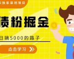 全网2022独家暴利项目,负债粉掘金,日搞5000的路子-致富资源库