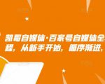 凯哥自媒体·百家号自媒体全套实战赚钱教程,从新手开始,循序渐进,系统的讲解-致富资源库