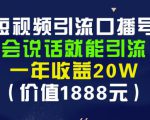 安妈·短视频引流口播号,会说话就能引流,一年收益20W(价值1888元)-致富资源库