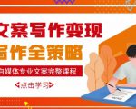 自媒体专业文案写作变现，月入10W+写作策略，教你从零开始学写作-致富资源库