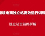 跨境电商独立站高效运行训练营，独立站全链路拆解-致富资源库