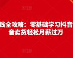 抖音电商赚钱全攻略：零基础学习抖音种草，靠抖音卖货轻松月薪过万-致富资源库