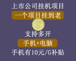 正规挂机项目，支持手机电脑一起挂，支持虚拟机多开，可以挂到老-致富资源库