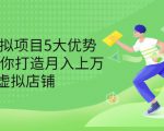 拆解虚拟项目5大优势，0基础教你打造月入上万虚拟店铺（无水印）-致富资源库