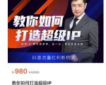 教你如何打造超级IP，抖音流量红利新机遇（价值980元）-致富资源库