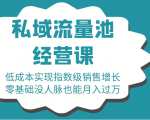 16堂私域流量池经营课:低成本实现指数级销售增长,零基础没人脉也能月入过万-致富资源库