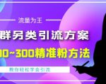 价值888的QQ群另类引流方案,半自动操作日200~300精准粉方法【视频教程】-致富资源库