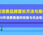 新消费品牌增长方法与案例精华课:20年消费赛道的经验与坑全收录-致富资源库