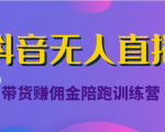 抖音无人直播带货赚佣金陪跑训练营（价值6980元）-致富资源库