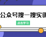公众号搜一搜实训,收录与恢复收录、 排名优化黑科技,附送工具(价值998元)-致富资源库