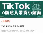 短视频疯人院TikTok 0粉达人带货小航海,TikTok Shop运营带货新模式-致富资源库