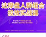 阿呆电商·达摩盘人群组合投放实战课,你以为推广不赚钱是技术问题,其实是你没有选好高价值消费客群-致富资源库