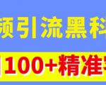 视频引流黑科技玩法，不花钱推广，视频播放量达到100万+，每日100+精准客源-致富资源库