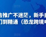 亚马逊广告推广不迷茫,新手卖家产品运营入门到精通(恐龙跨境电商)-致富资源库