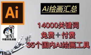 AI绘画汇总14000关键词+35个国内AI绘画工具(兔费+付费)头像壁纸不用愁-致富资源库