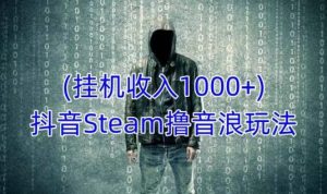 抖音Steam撸音浪玩法，挂机一天收入1000+不露脸 不说话 不封号 社恐人群福音-致富资源库