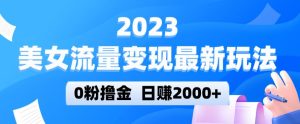 2023美女流量变现最新玩法,0粉撸金,日赚2000+,实测日引流300+-致富资源库