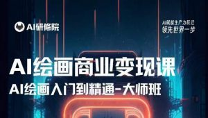 AI绘画商业研修班训练营，从入门到精通，熟练使用AI工具到将AI绘画技术应用到各类商业场景的变现课-致富资源库