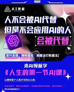 AI领航-人生第一节AI课,拉开你与普通工作者的距离!30位AI领域极客,汇集1000小时Al心得-致富资源库