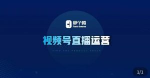 那个腾·视频号直播运营，​视频号直播推流逻辑/流量渠道解析/直播起号攻略/直播实操技巧-致富资源库