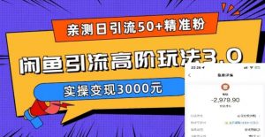 亲测日引50+精准粉，闲鱼引流高阶玩法3.0，实操变现3000元【揭秘】-致富资源库