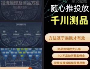 爱做号的老王·随心推+千川投流,投放实操拆解和放量思维,投流原理、千川测品-致富资源库