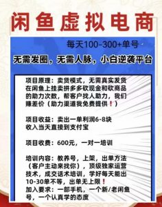 外边收费600多的闲鱼新玩法虚似电商之拼多多助力项目,单号100-300元-致富资源库