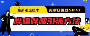 最新引流技术，哔哩哔哩引流方法，实测日引50人【揭秘】-致富资源库