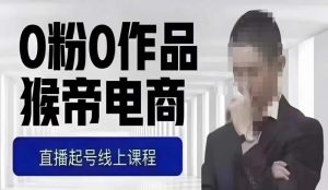 猴帝最新1600线上课,0粉起号实操教学,自然流量天花板,7-8月9节,20+小时-致富资源库