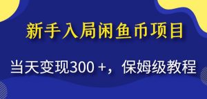 新手入局闲鱼币项目,当天变现300+,保姆级教程【揭秘】-致富资源库
