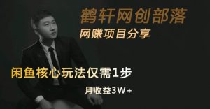 闲鱼核心玩法不卖货也能1年变现20W,玩法简单-致富资源库