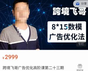 跨境飞哥·广告优化高阶课第二十三期,8*15数模广告优化法,用数据驱动决策-致富资源库