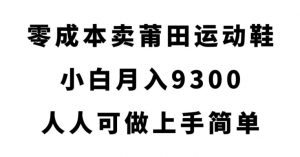 零成本卖莆田运动鞋，小白月入9300，人人可做上手简单【揭秘】-致富资源库