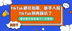 TikTok避坑指南,新手入局TikTok别再踩坑了-致富资源库
