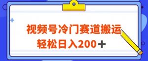 视频号最新冷门赛道搬运玩法,轻松日入200+【揭秘】-致富资源库