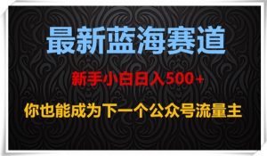 最新蓝海赛道,新手小白日入500+,你也能成为下一个公众号流量主【揭秘】-致富资源库
