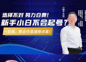 大左教您从0到1做直播带货,选择不对,努力白费,5小时课程搞定那点事,解决你起号问题-致富资源库