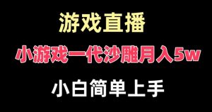 玩小游戏一代沙雕月入5w，爆裂变现，快速拿结果，高级保姆式教学【揭秘】-致富资源库