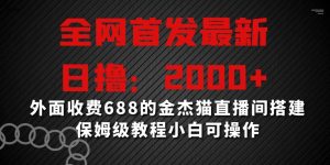 全网首发最新,日撸2000+,外面收费688的金杰猫直播间搭建,保姆级教程小白可操作【揭秘】-致富资源库