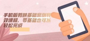 手机版剪映基础案例特效课程,零基础也可以轻松完成-致富资源库