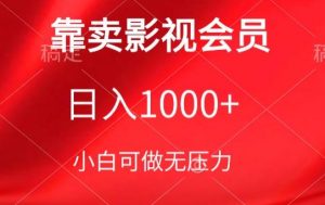 靠卖影视会员，日入1000+，落地保姆级教程，新手可学【揭秘】-致富资源库