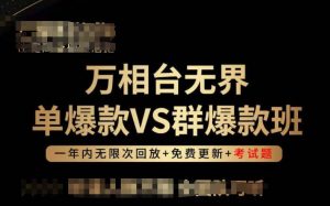万相台无界单爆款VS群爆款班,选择大于努力,让团队事半功倍!-致富资源库
