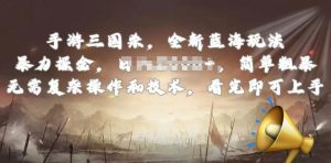 手游三国杀最新蓝海玩法，简单粗暴，无需复杂的操作和技术，看完即可上手【揭秘】-致富资源库