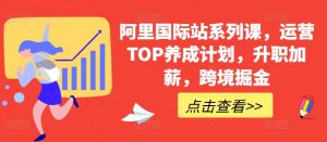 阿里国际站系列课，运营TOP养成计划，升职加薪，跨境掘金-致富资源库