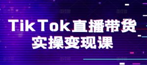 TikTok直播带货实操变现课：系统起号、科学复盘、变现链路、直播配置、小店操作流程、团队搭建等。-致富资源库
