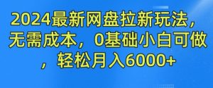 2024最新网盘拉新玩法,无需成本,0基础小白可做,轻松月入6000+【揭秘】-致富资源库